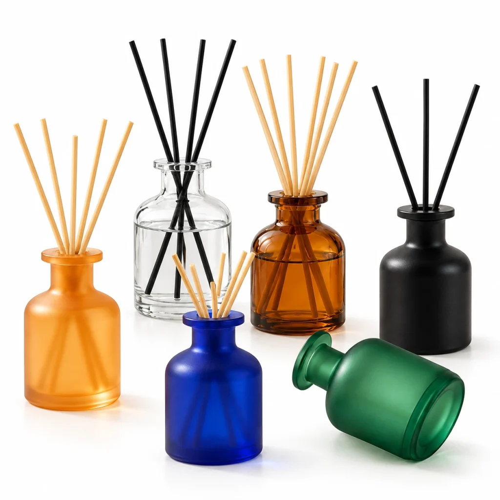 Apothecary Style Glass Reed Diffuser Bottle – Multiple Colors — DB0011 — main white background