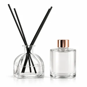 Clear Glass Reed Diffuser Bottle with Domed Shoulders — DB0001 — main white background