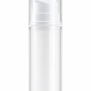 Luxury Clear Double-Wall Cosmetic Pump Bottle with Protective Cap — LB008 — main product
