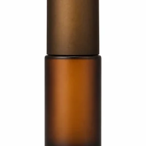Luxury Frosted Amber Glass Cosmetic Bottle with Brown Cap — LB002 — main product