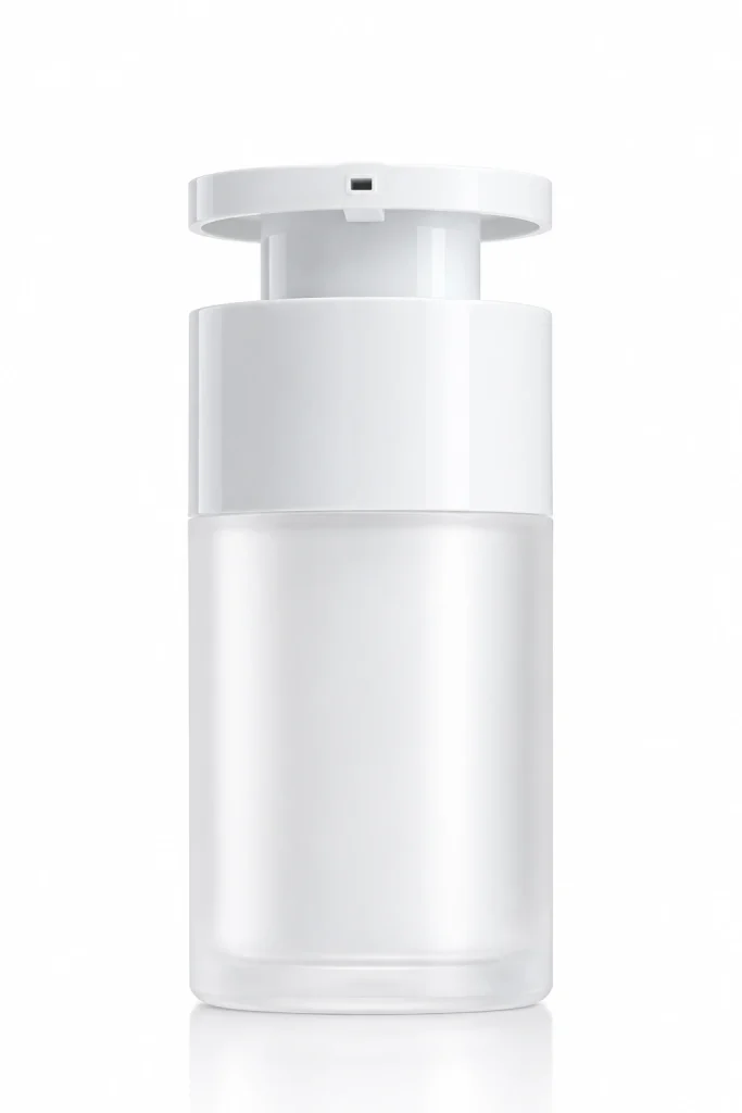 Luxury Frosted White Cosmetic Treatment Pump Bottle — LB009 — main product