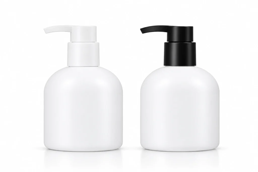Luxury Frosted White Round Lotion Pump Bottle — LB025 — main product