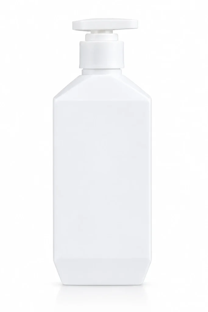 Luxury Frosted White Square Shoulder Lotion Pump Bottle — LB024 — main product